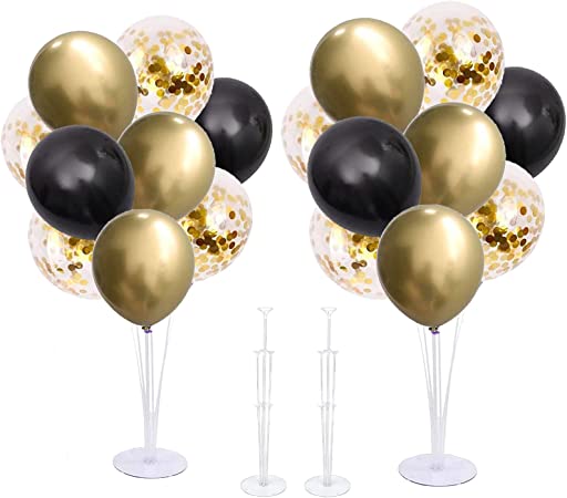 "Table Balloon Stand Kit - Balloon Stick Holder with Balloons - Birthday Party Decorations"