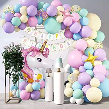 Balloon Garland Arch Kit - Unicorn Balloon Garland Arch Kit - Unicorn Fairy Tale Theme Party Balloons for Birthday Party - Party Decoration for Boys and Girls - 218 Pcs