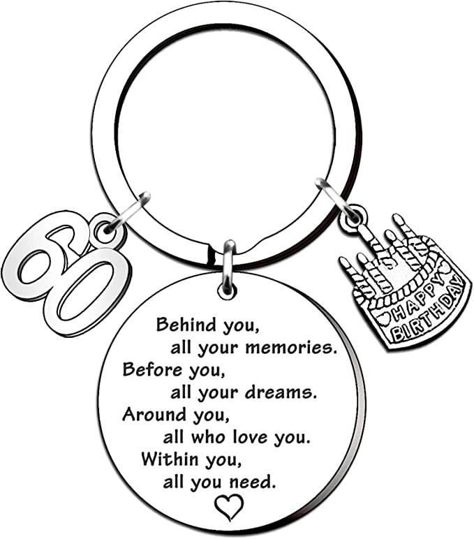 " Inspirational 60th Birthday Keyring: Gifts for Women and Men, Memories and Support"