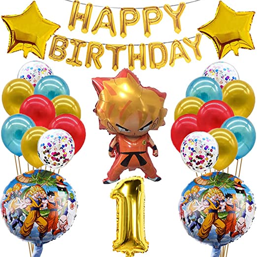 Dragon Ball Balloons - Dragon Ball Kids Birthday Balloons Decoration Kit - Dragon Ball Themed 1st Birthday Party Supplies for Birthday Party Decoration - Baby Shower Kids Ba