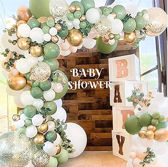 Green and Gold Balloon Arch Kit Perfect for Birthdays, Parties, and Events!