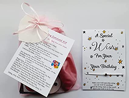 "Leia-Marie's Celebration Gifts 70th Birthday Gift: Survival Kit with Star Charm Wish Bracelet"