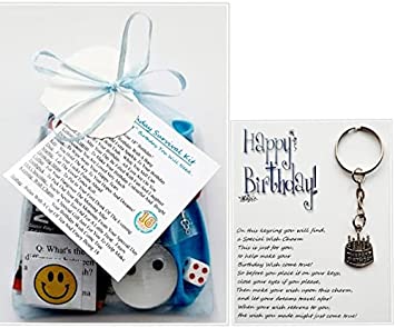 "18th Birthday Survival Kit: Fun Novelty Keepsake Gift with Keyring (Blue)"