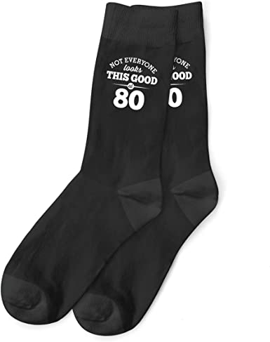 "Funny 80th Birthday Gift Socks for Men - Size 6-11 - Keepsake Present"