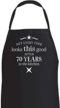 "70th Birthday Apron Kitchen Cooking Gift - Practical and Personalized Present"