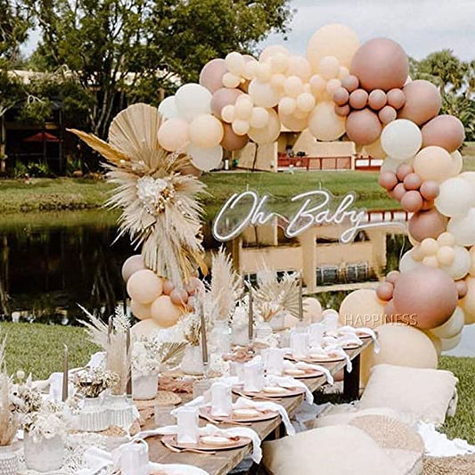 Balloon Arch Kit With Pump & Tools - 122Pcs Rose Gold Balloon Arch Kit for Boys, Girls Birthday Party Décor