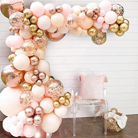 "Make Your Party Pop with a Rose Gold Balloon Arch Kit!"