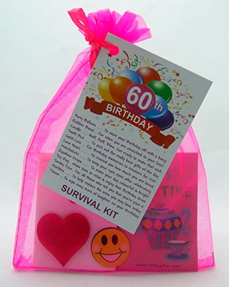 "Fun Novelty Gift Card Keepsake: 30th, 40th, 50th, 60th Birthday Survival Kit (Hot Pink)"