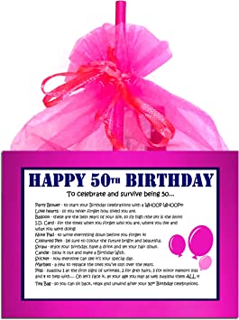 50th Birthday Survival Kit Pink