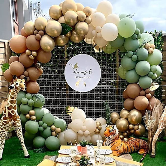 Balloon Arch Kit With Pump & Tools - 130Pcs Reusable Green Balloon Arch Kit for Men, Women Birthday Party Decoration